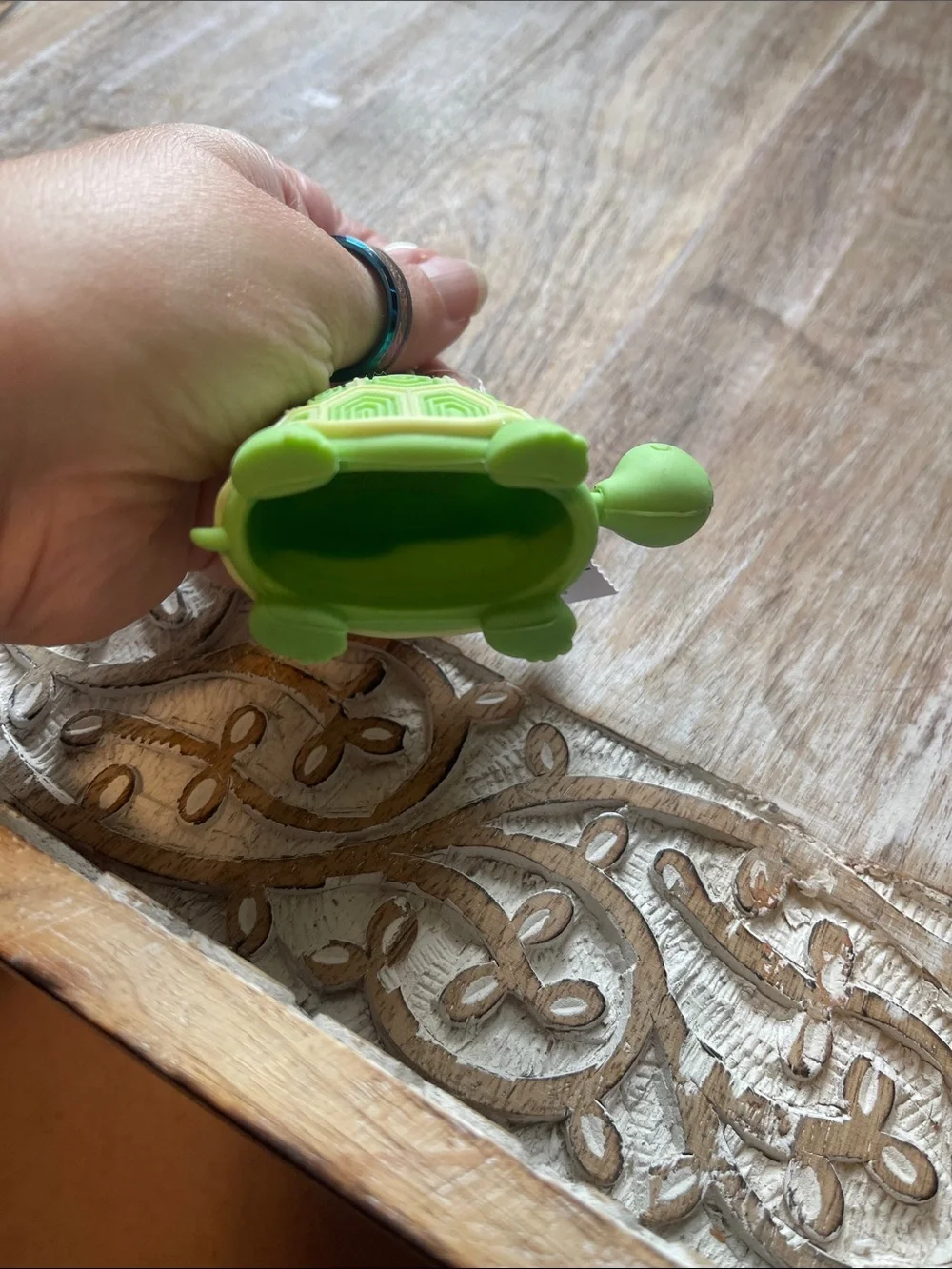 Green Turtle Keychain Pocketbac Holder